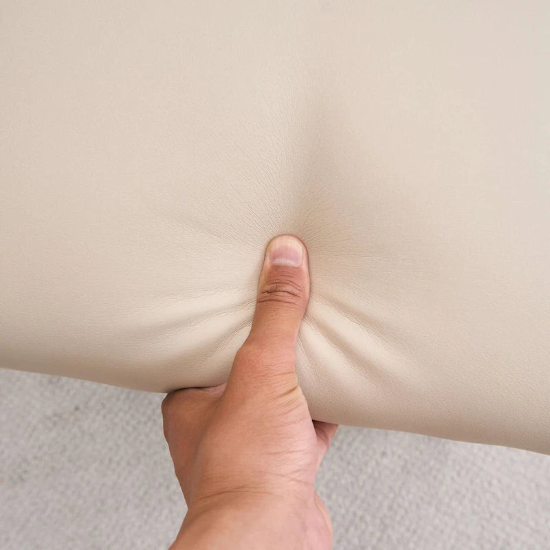 Gestoffeerde gecapitonneerde eetkamerstoelen van kunstleer (set van 2)