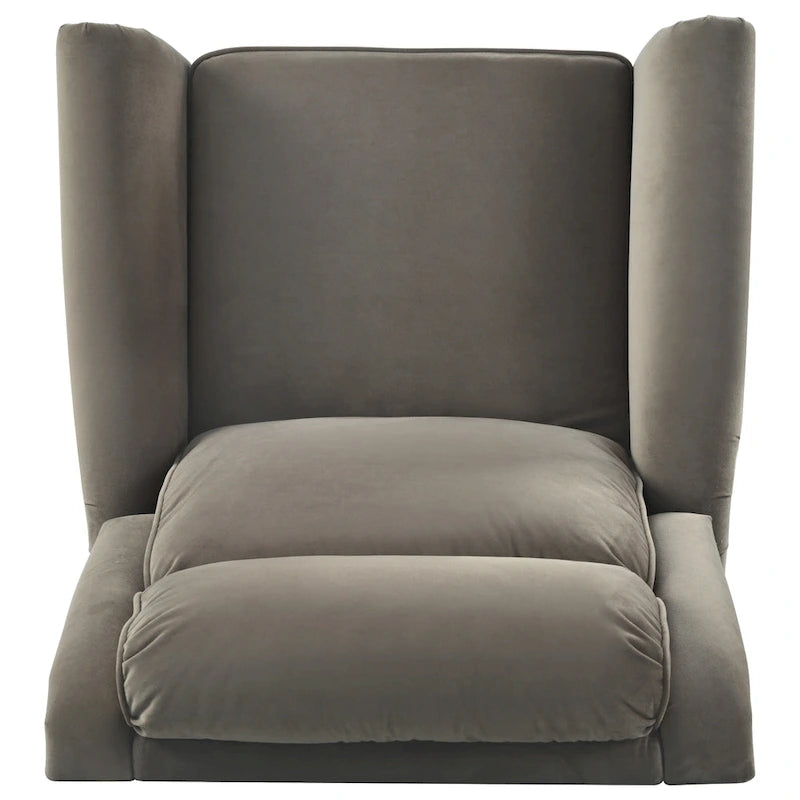 Moderner Samt-Relaxsessel mit Drehfunktion