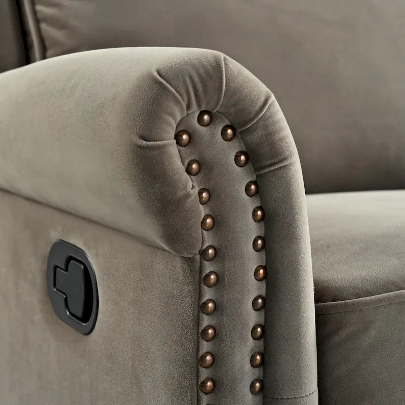 Moderner Samt-Relaxsessel mit Drehfunktion