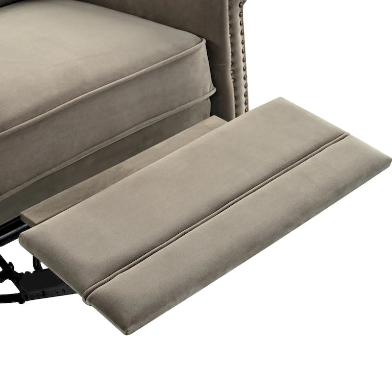 Moderner Samt-Relaxsessel mit Drehfunktion