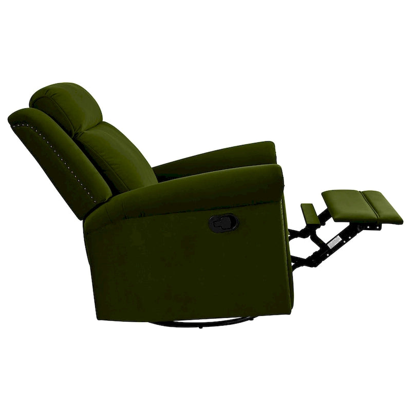 Moderner Samt-Relaxsessel mit Drehfunktion