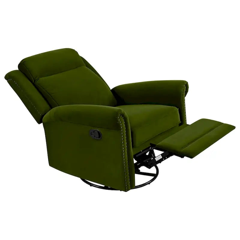 Moderner Samt-Relaxsessel mit Drehfunktion