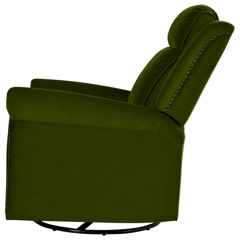 Moderner Samt-Relaxsessel mit Drehfunktion