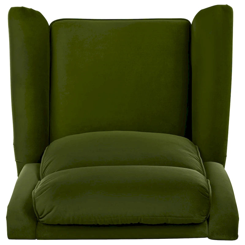 Moderner Samt-Relaxsessel mit Drehfunktion