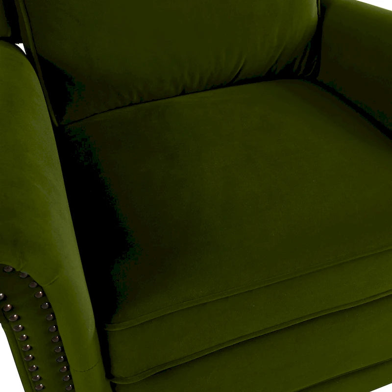Moderner Samt-Relaxsessel mit Drehfunktion