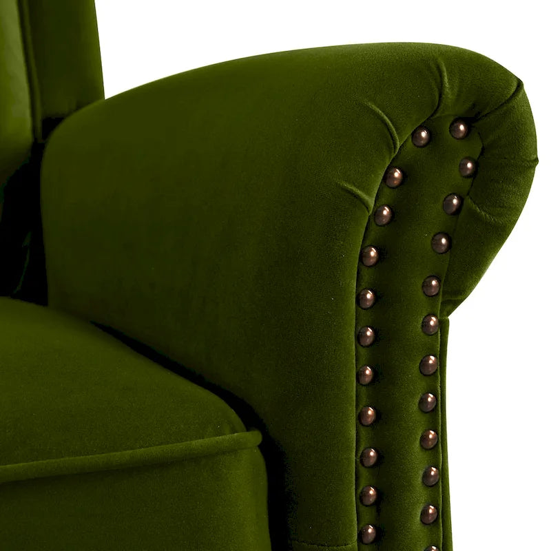 Moderner Samt-Relaxsessel mit Drehfunktion