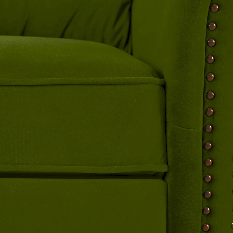 Moderner Samt-Relaxsessel mit Drehfunktion