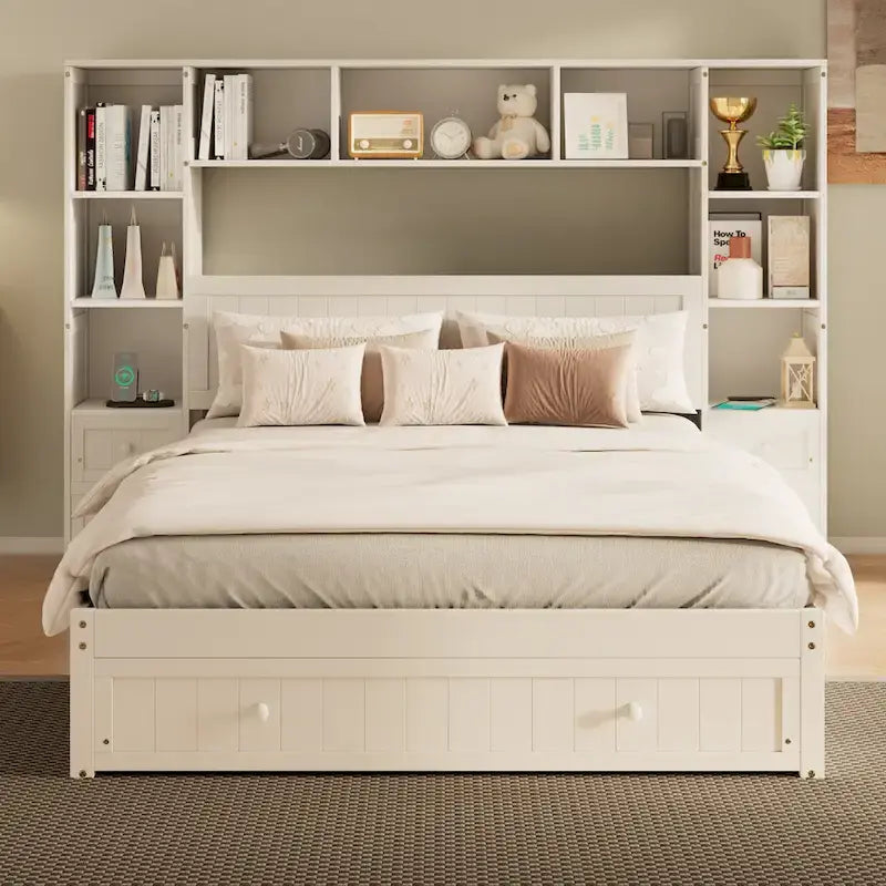 Platformbedframe van dennenhout