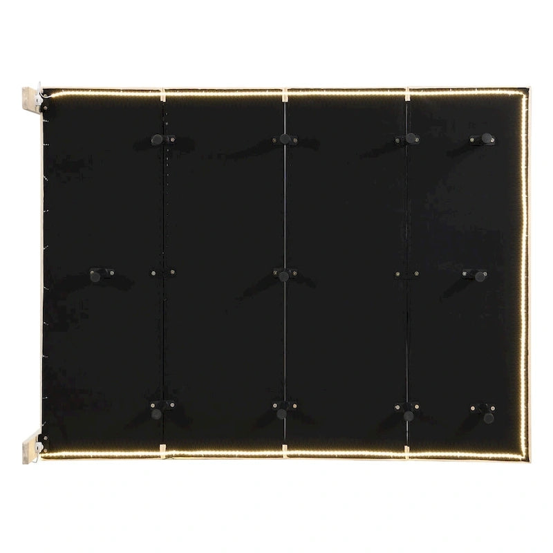 Bedframe met hoofdbord met verticale lijnen, zwevend platformbed met fluwelen bekleding