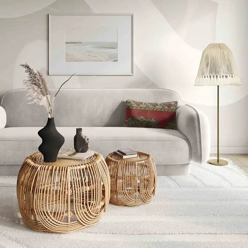 Luxe fluwelen bank met frame van ovengedroogd grenenhout