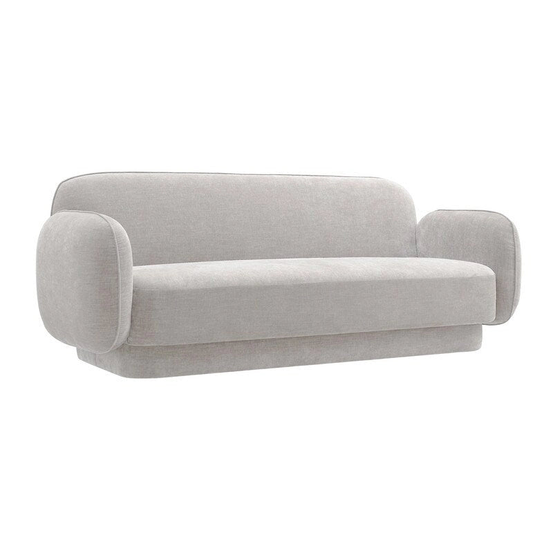 Luxe fluwelen bank met frame van ovengedroogd grenenhout