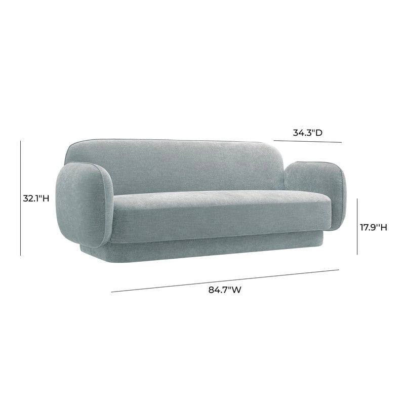 Luxe fluwelen bank met frame van ovengedroogd grenenhout
