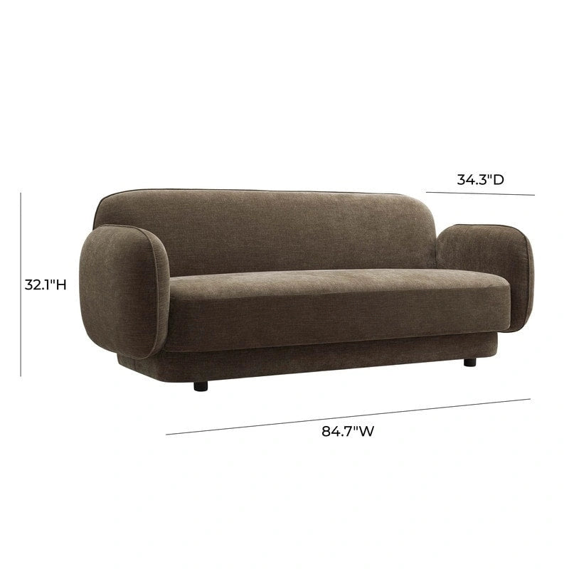 Luxe fluwelen bank met frame van ovengedroogd grenenhout