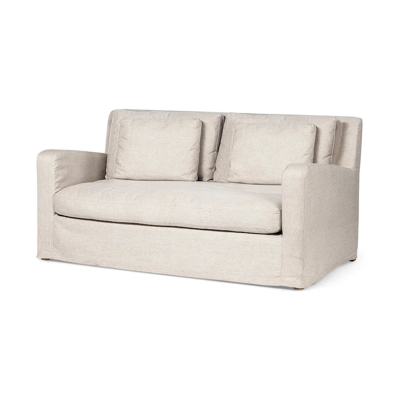 Beiges Zweisitzer-Sofa