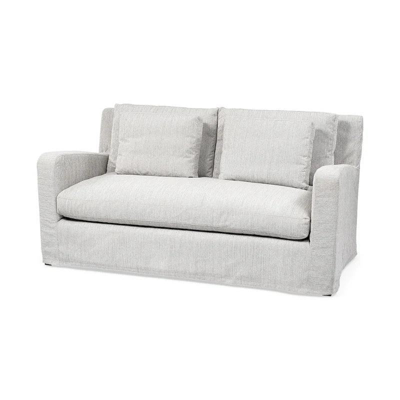 Beiges Zweisitzer-Sofa