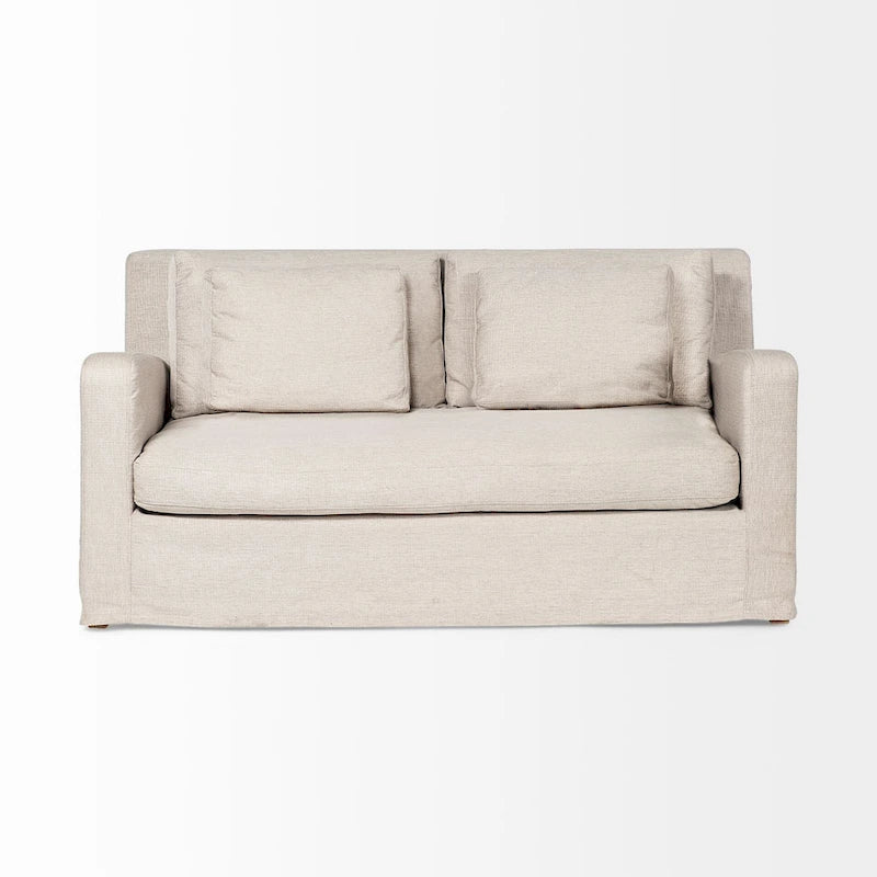 Beiges Zweisitzer-Sofa