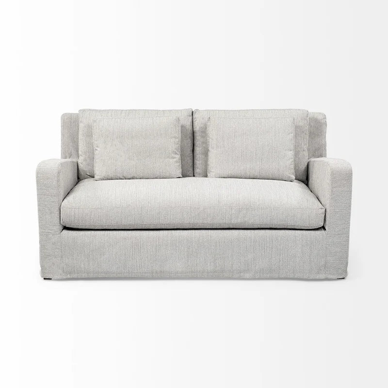 Beiges Zweisitzer-Sofa