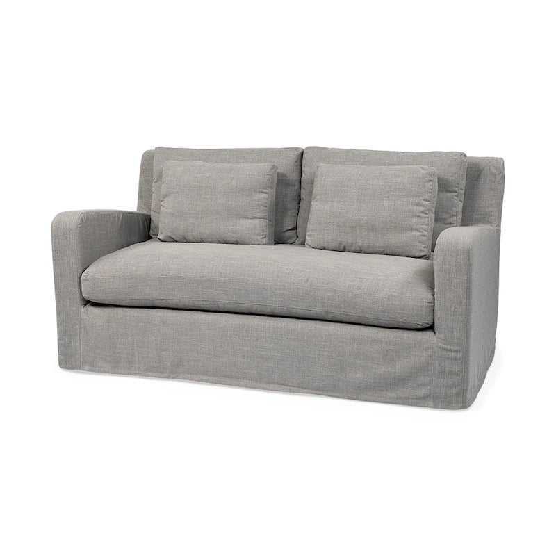 Beiges Zweisitzer-Sofa