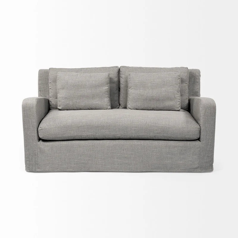 Beiges Zweisitzer-Sofa