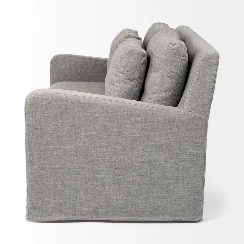 Beiges Zweisitzer-Sofa