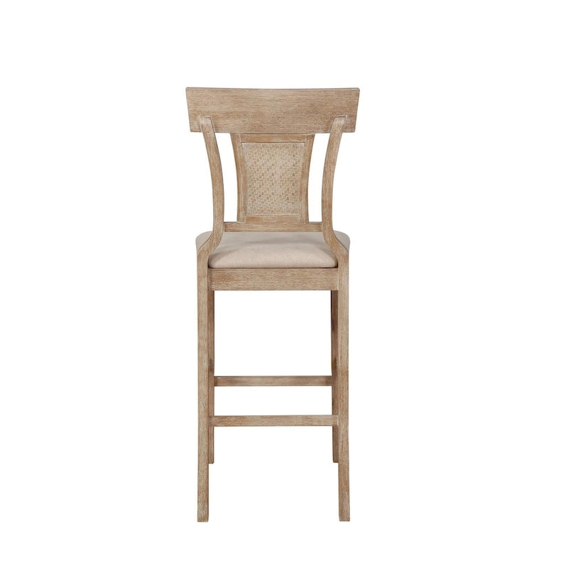Handwoven Rattan Farmhouse Bar Stool