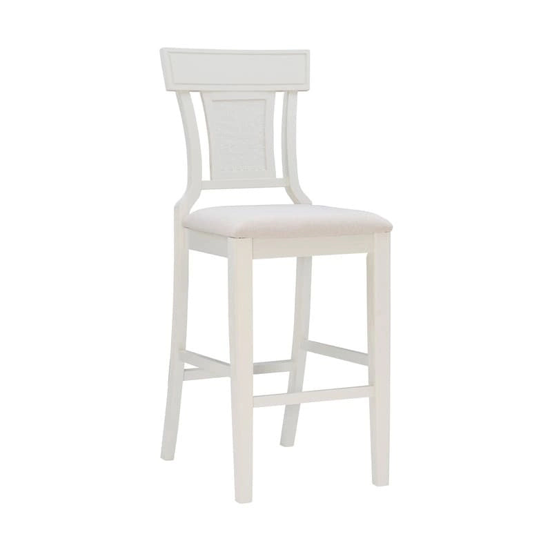 Handwoven Rattan Farmhouse Bar Stool