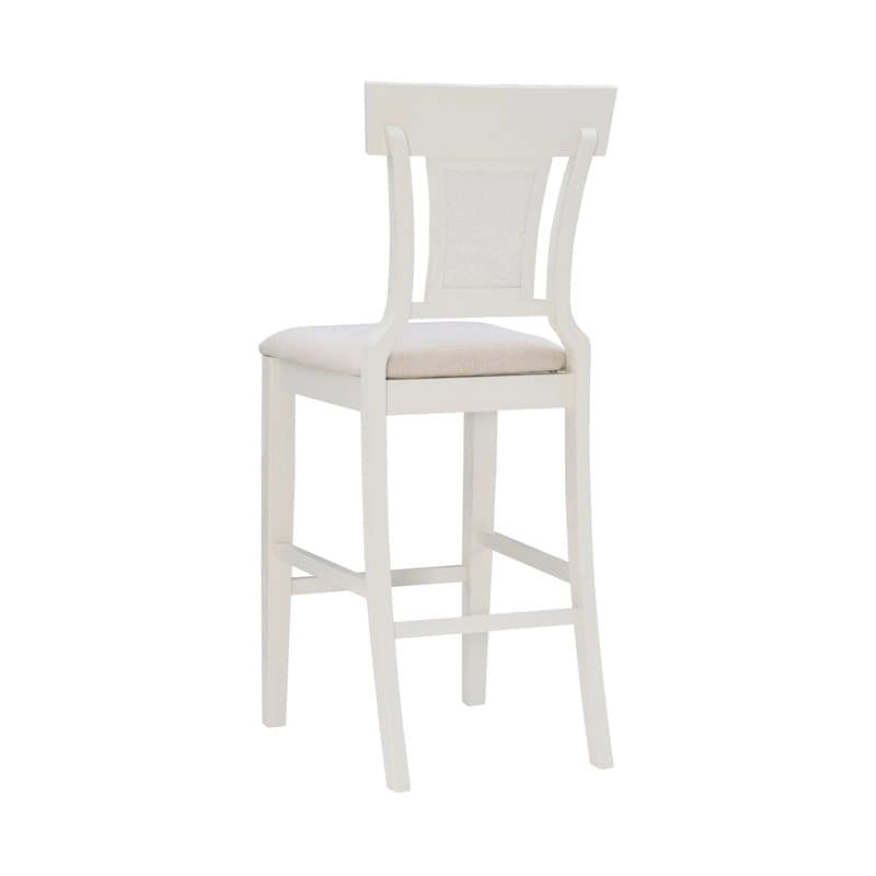 Handwoven Rattan Farmhouse Bar Stool