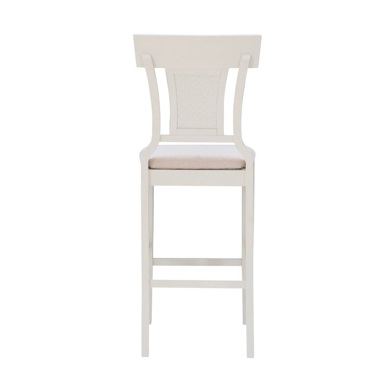 Handwoven Rattan Farmhouse Bar Stool