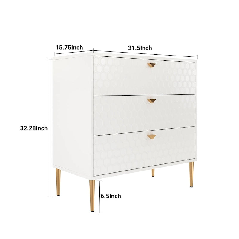 Moderne Holzkommode mit 3 Schubladen