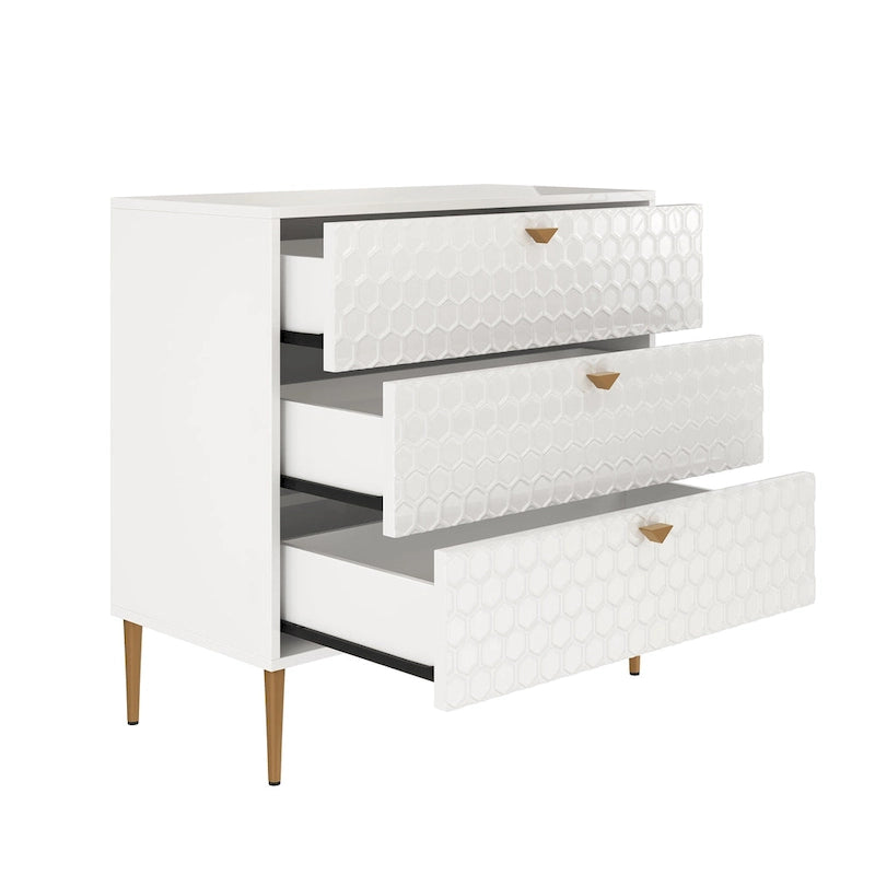 Moderne Holzkommode mit 3 Schubladen