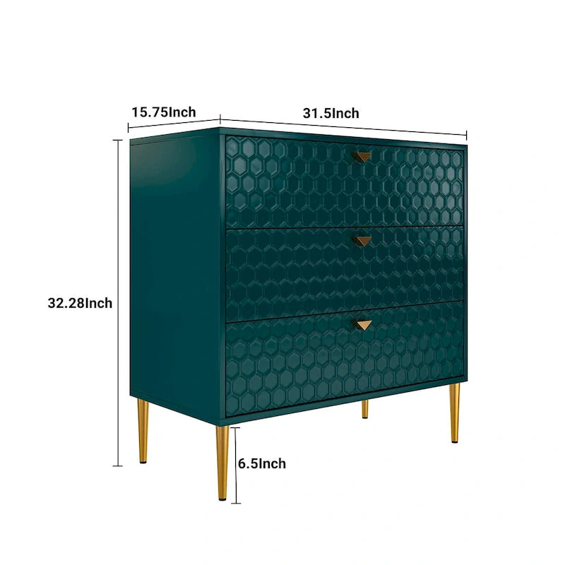 Moderne Holzkommode mit 3 Schubladen