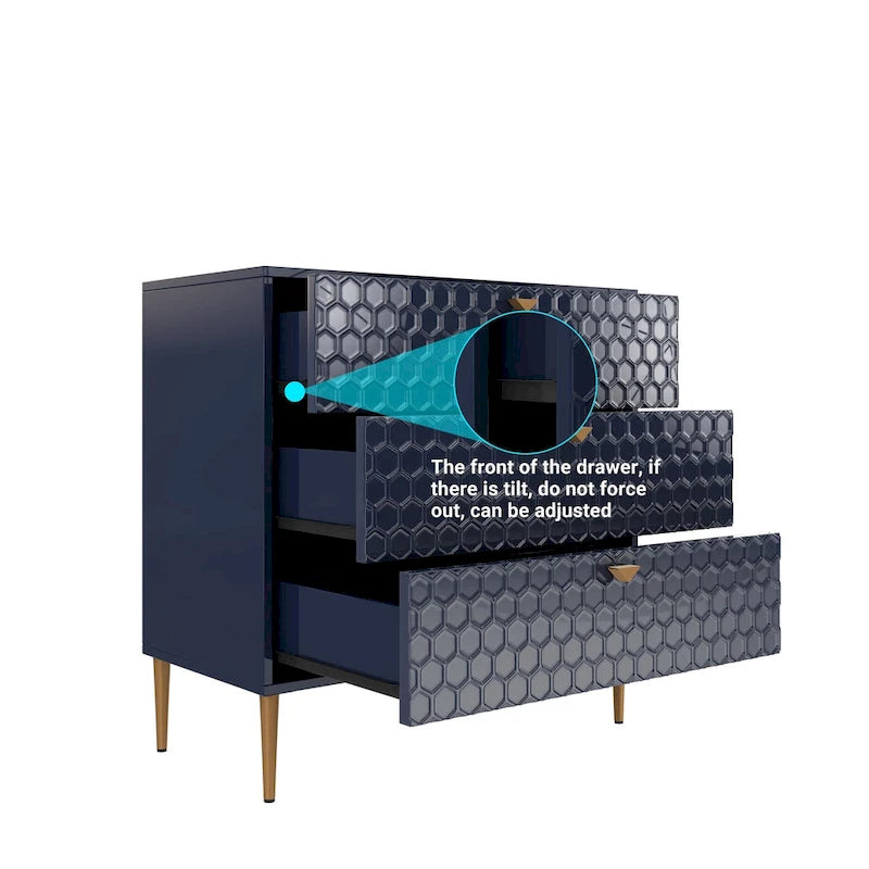 Moderne Holzkommode mit 3 Schubladen