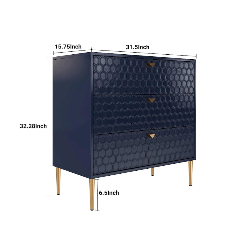 Moderne Holzkommode mit 3 Schubladen