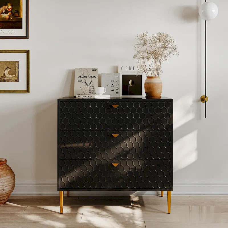 Moderne Holzkommode mit 3 Schubladen