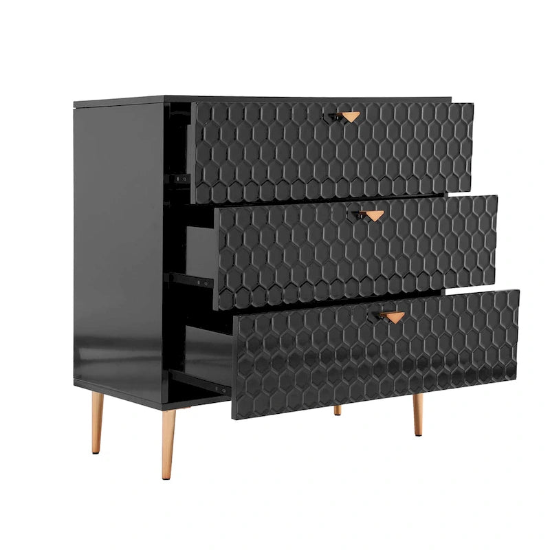 Moderne Holzkommode mit 3 Schubladen