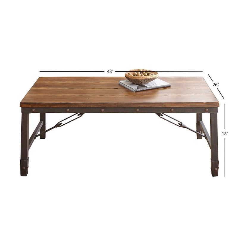 Natuurlijke industriële salontafel
