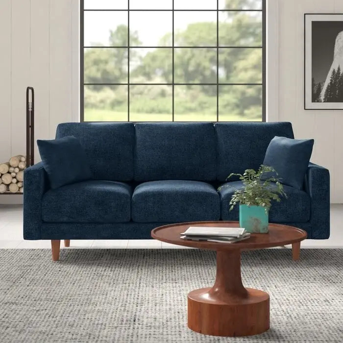 Sofa mit Beinen aus Massivholz