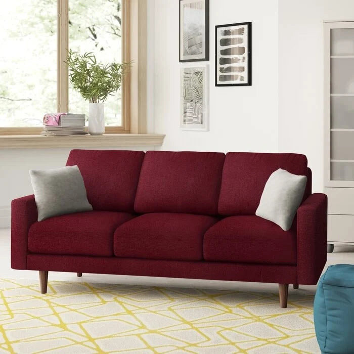 Sofa mit Beinen aus Massivholz