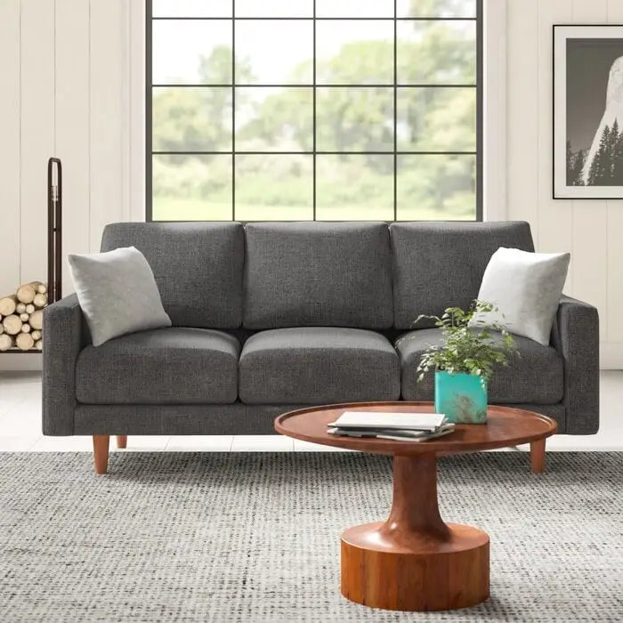 Sofa mit Beinen aus Massivholz
