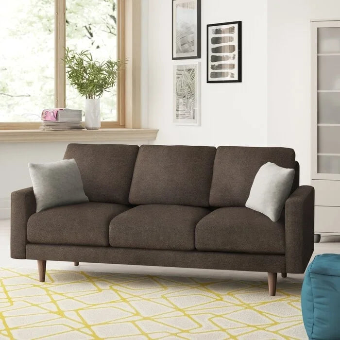 Sofa mit Beinen aus Massivholz