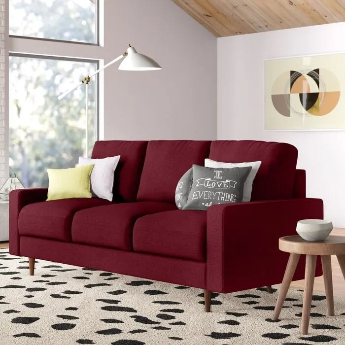 Sofa mit Beinen aus Massivholz