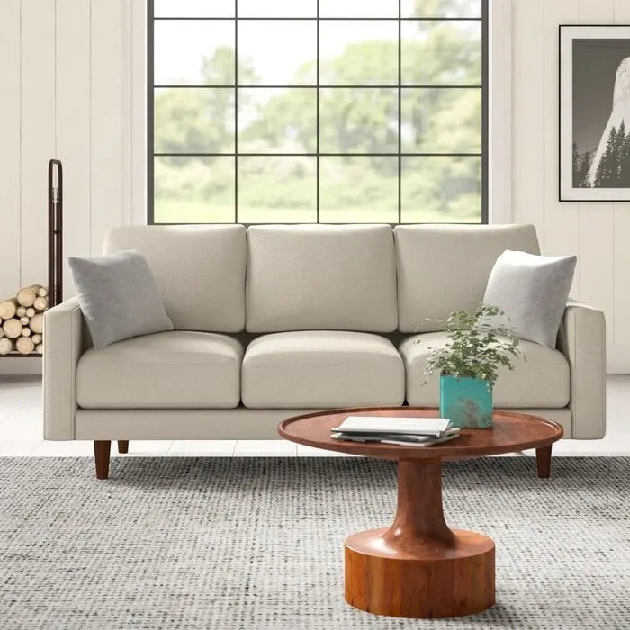 Sofa mit Beinen aus Massivholz