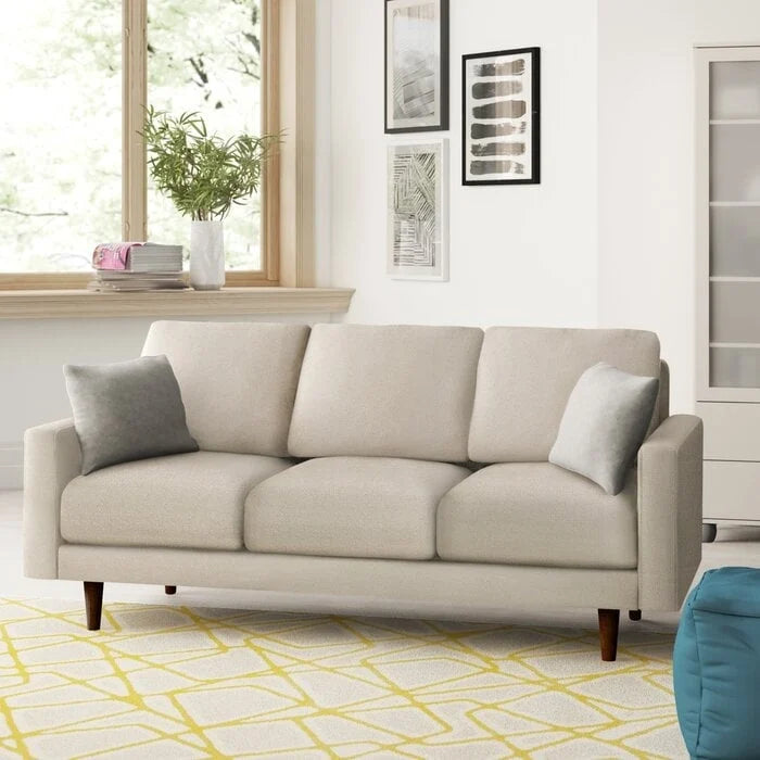 Sofa mit Beinen aus Massivholz