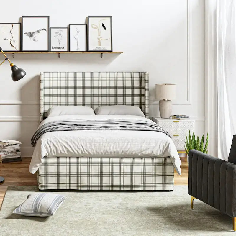 Traditioneel bed van metaal met wasbare hoes en bekleding