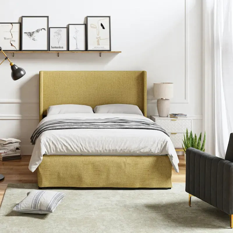 Traditioneel bed van metaal met wasbare hoes en bekleding