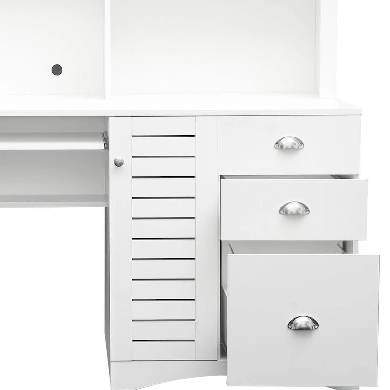 Computerschreibtisch für das Homeoffice mit Aufsatz