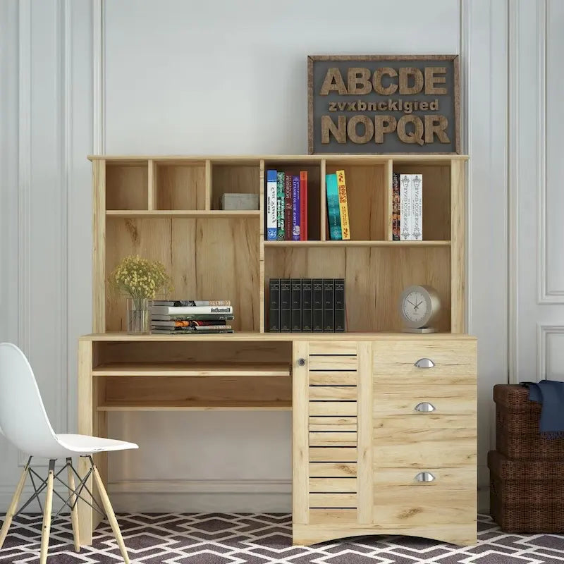 Computerschreibtisch für das Homeoffice mit Aufsatz