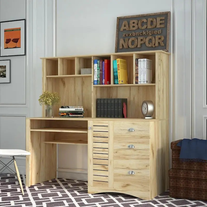 Computerschreibtisch für das Homeoffice mit Aufsatz