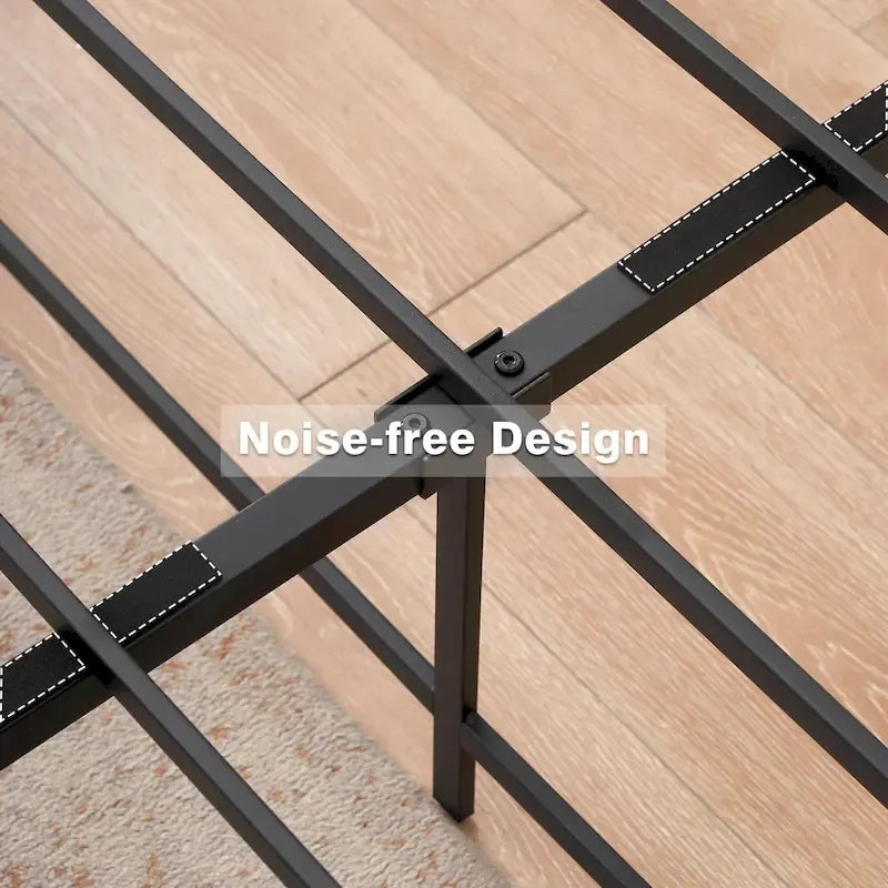 Metalen bedplatformframe met 3-in-1-stalen ondersteuning