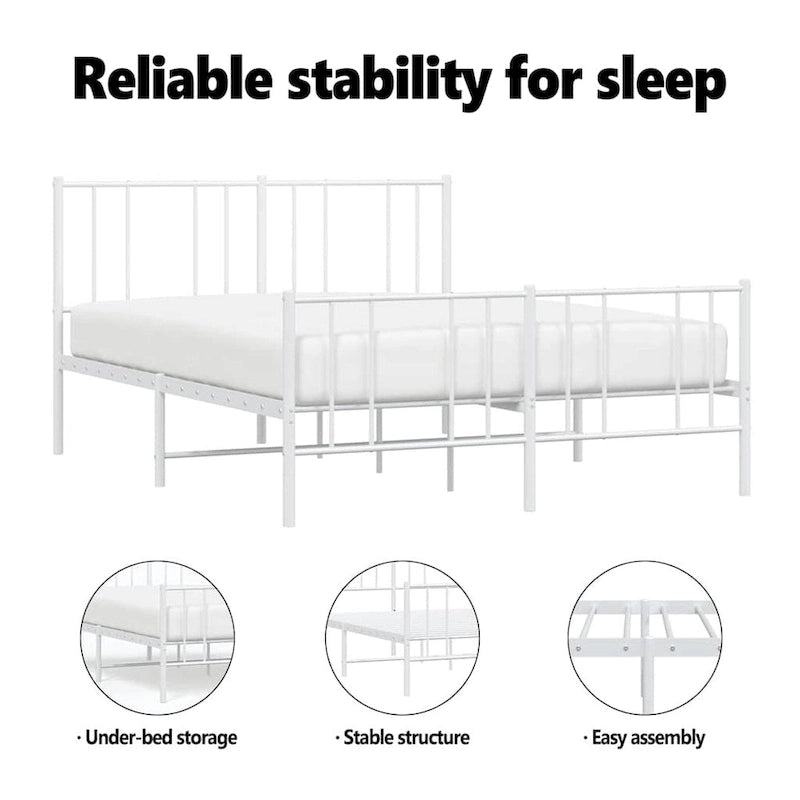 Metalen bedframe met hoofdbord, exclusief matras